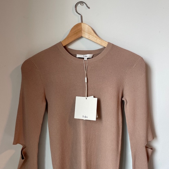 Tibi Giselle Slash Cutout Crewneck Pullover - Picture 5 of 15